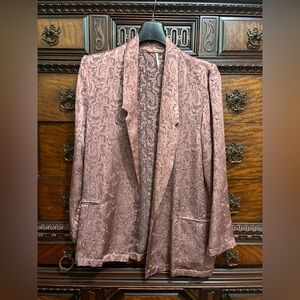 Free people pink Paisley Blazer